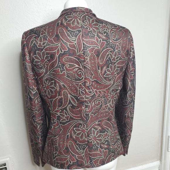 Suit Studio || Blazer & Skirt Set Red & Tan - Size 12 - Picture 6 of 13